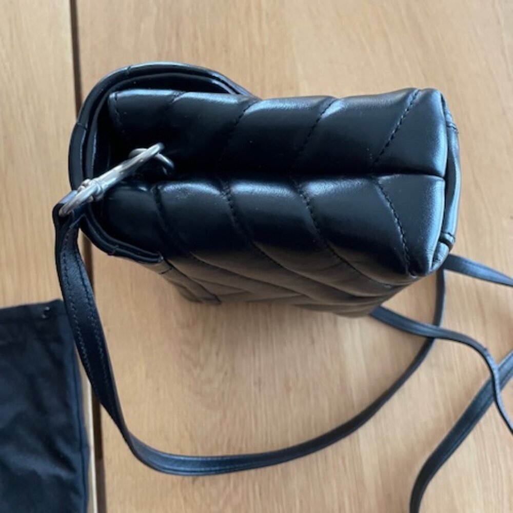 Saint Laurent Calfskin Y Quilted Monogram Toy Loulou Crossbody Bag Black - Picture 8 of 15